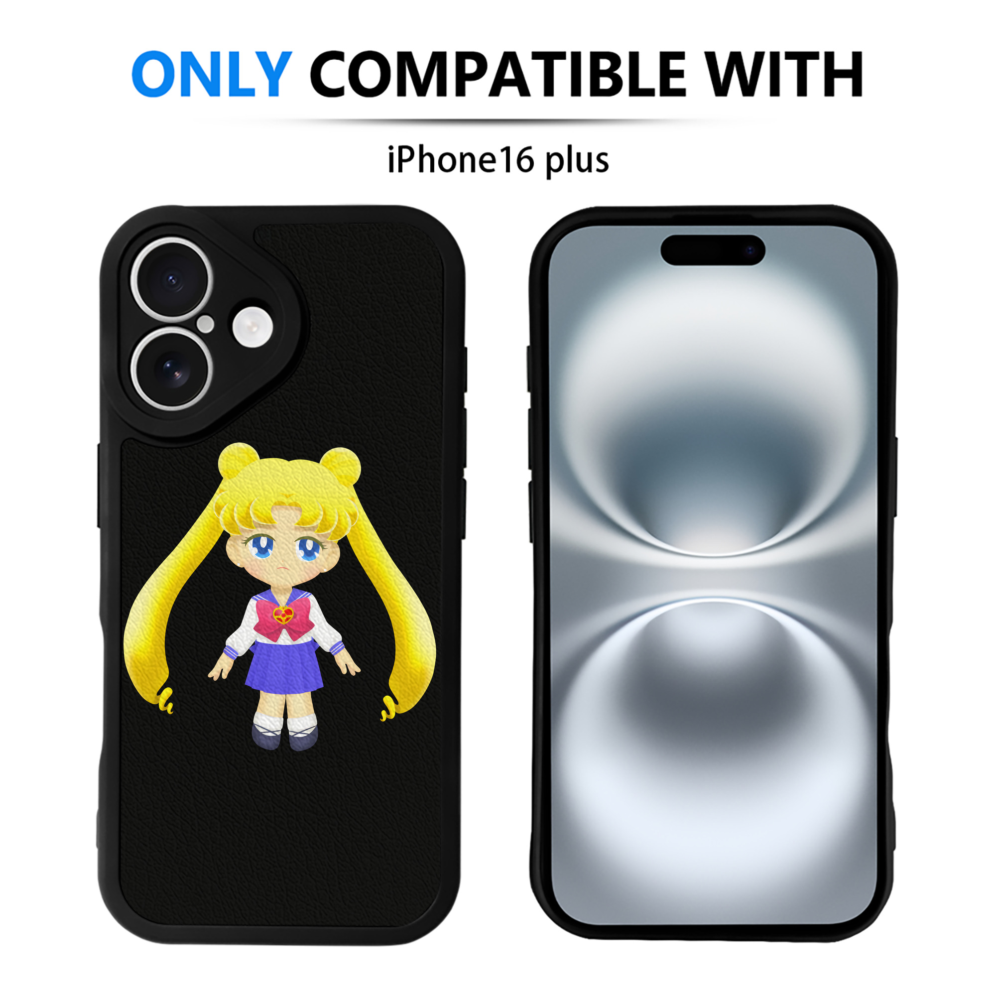 （画像用） 美少女戦士セーラームーン 愛野 美奈子 あいの みなこ Sailor Moon Aino Minako 【iPhone 16シリーズ対応】シリコンスマホケース（レザー調） 材質：シリコン